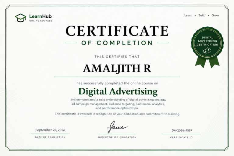 AMALJITH R DIGITAL ADVERTISING MARKETING